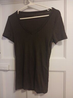 J. Crew Womens Brown Fitted Tee Medium
